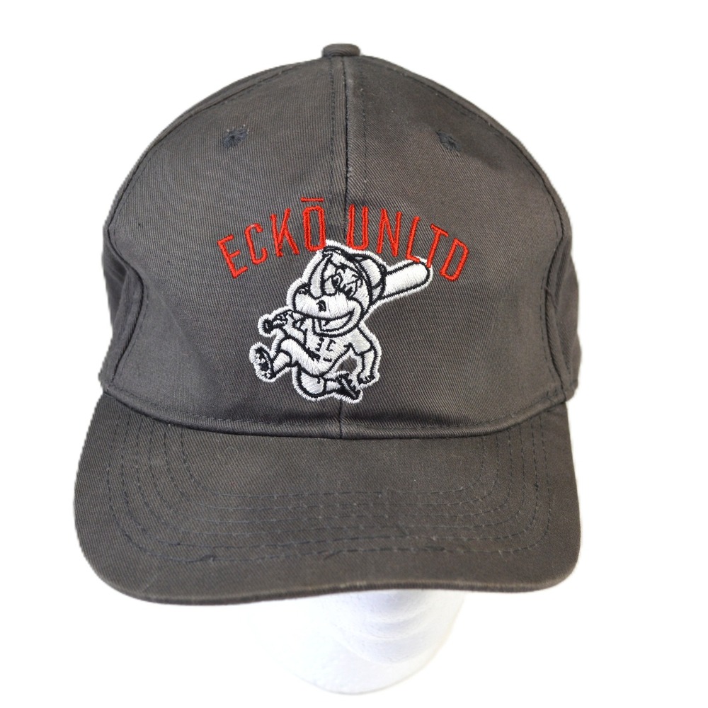 Ecko Unltd Snapback Hat Gray Embroidered Rhino Mascot Baseball Cap OSFM Cotton - Picture 3 of 7